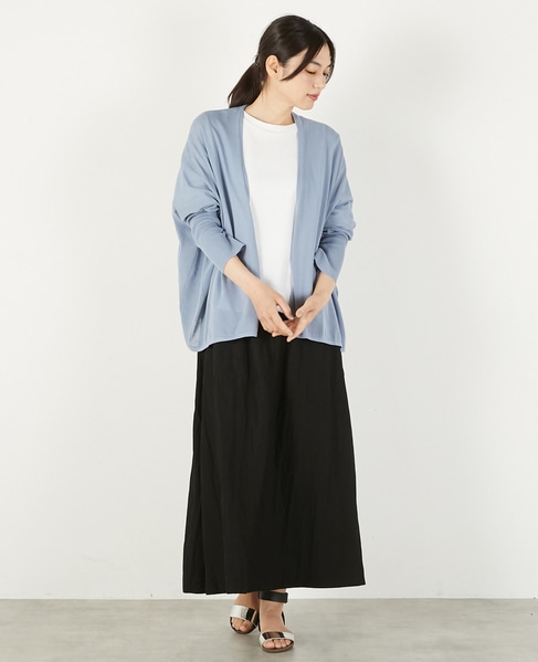 【RYNYシアー天竺ワイドトッパーカーディガン】 詳細画像 ブルー 8