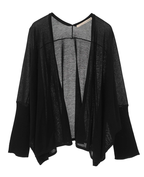 【RYNYシアー天竺ワイドトッパーカーディガン】 詳細画像 ブラック 10