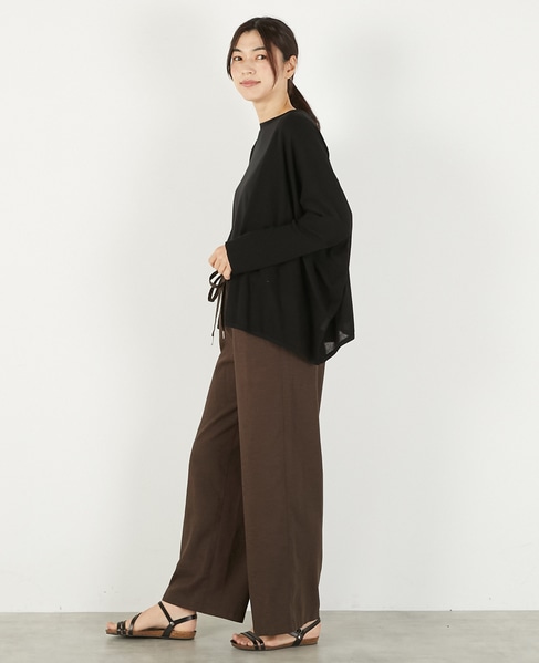 【RYNYシアー天竺ワイドトッパーカーディガン】 詳細画像 ブラック 4