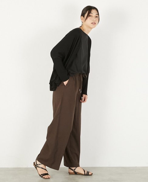 【RYNYシアー天竺ワイドトッパーカーディガン】 詳細画像 ブラック 8