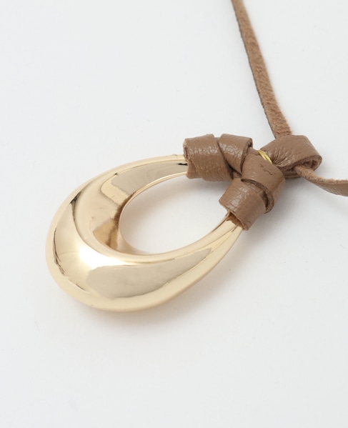 【ドロップパーツネックレス】 詳細画像 ベージュ 6