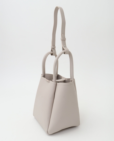 【持ち方を変えられる2wayキューブバッグ】 詳細画像 グレイッシュベージュ 5