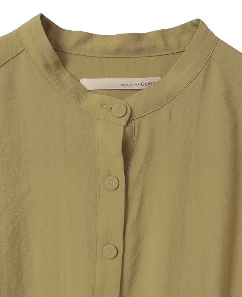 【モダールエステルクレープ切替ワンピース】 詳細画像 マスタード 10