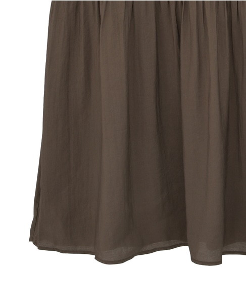 【モダールエステルクレープ切替ワンピース】 詳細画像 ブラウン 13