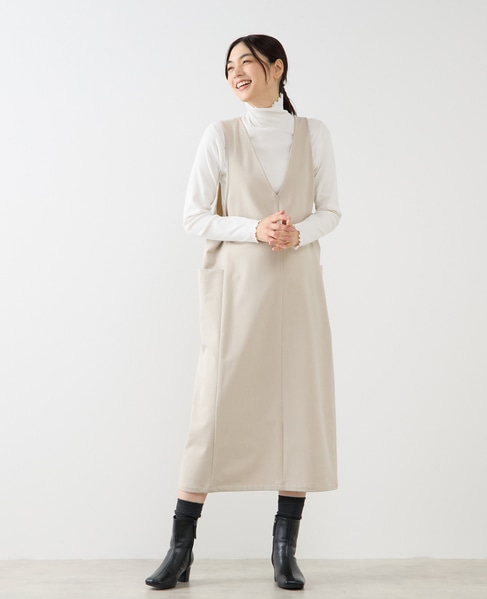 【両面起毛2WAYジャンパースカート】 詳細画像 オートミール 1