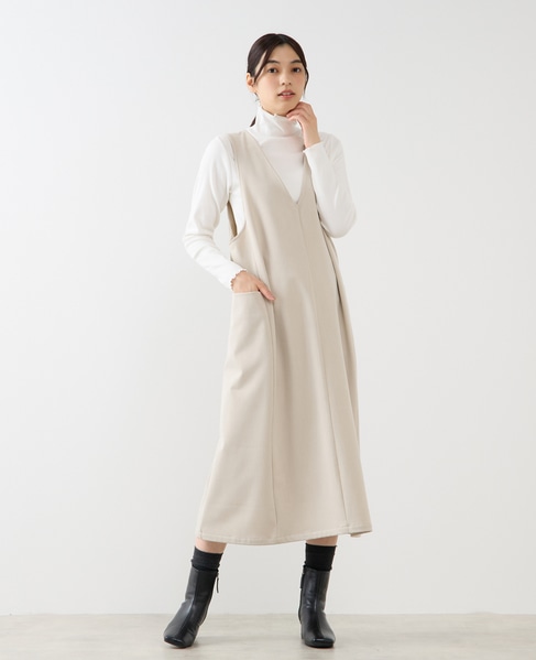 【両面起毛2WAYジャンパースカート】 詳細画像 オートミール 7