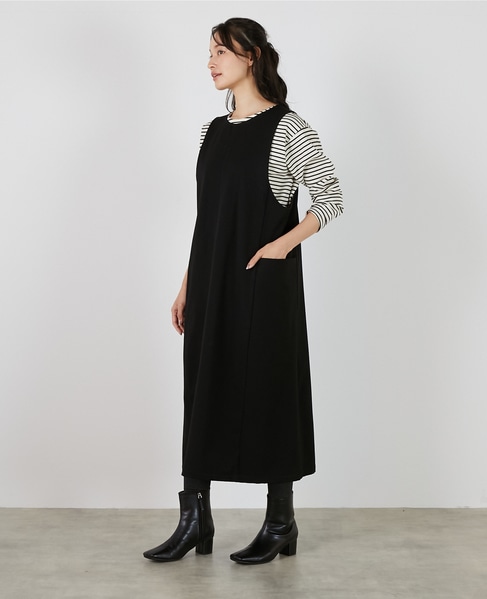 【両面起毛2WAYジャンパースカート】 詳細画像 ブラック 10