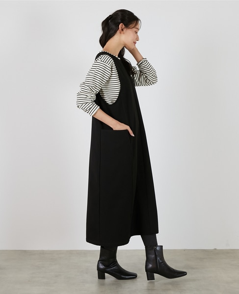 【両面起毛2WAYジャンパースカート】 詳細画像 ブラック 12