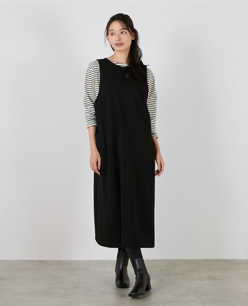 【両面起毛2WAYジャンパースカート】 詳細画像 ブラック 15