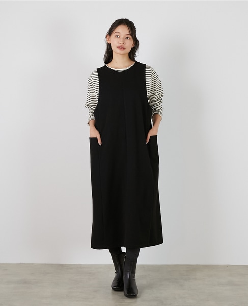 【両面起毛2WAYジャンパースカート】 詳細画像 ブラック 16