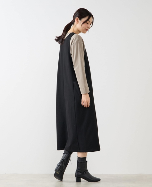 【両面起毛2WAYジャンパースカート】 詳細画像 ブラック 5