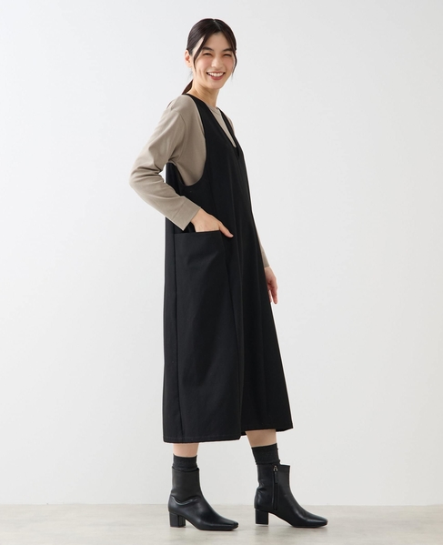 【両面起毛2WAYジャンパースカート】 詳細画像 ブラック 6