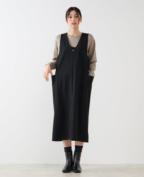 【両面起毛2WAYジャンパースカート】 詳細画像 ブラック 8