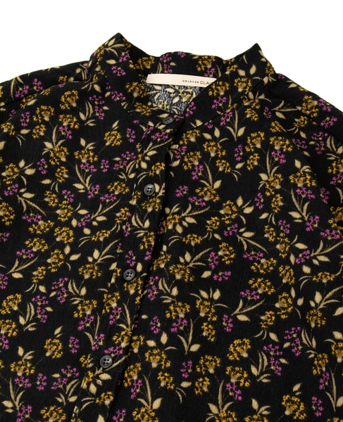 【ボタニカルプリントシャツワンピース】 詳細画像 ブラック 14