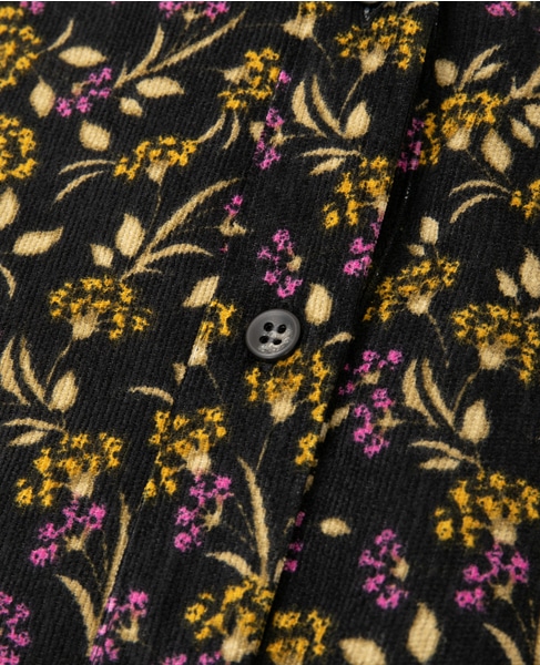 【ボタニカルプリントシャツワンピース】 詳細画像 ブラック 15