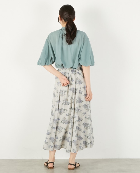 【バルーンスリーブシャツ】 詳細画像 ブルーグリーン 4