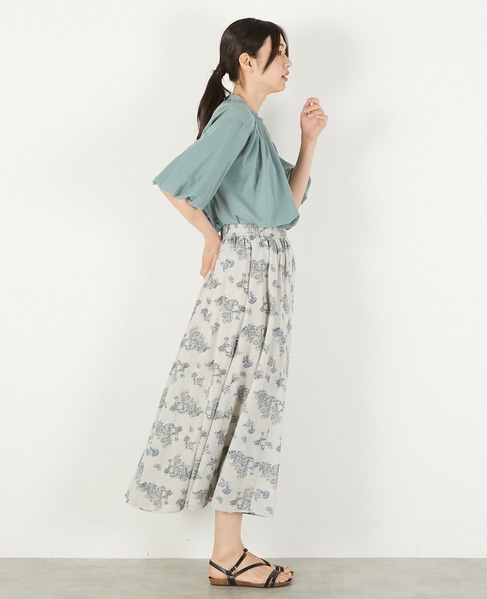 【バルーンスリーブシャツ】 詳細画像 ブルーグリーン 5