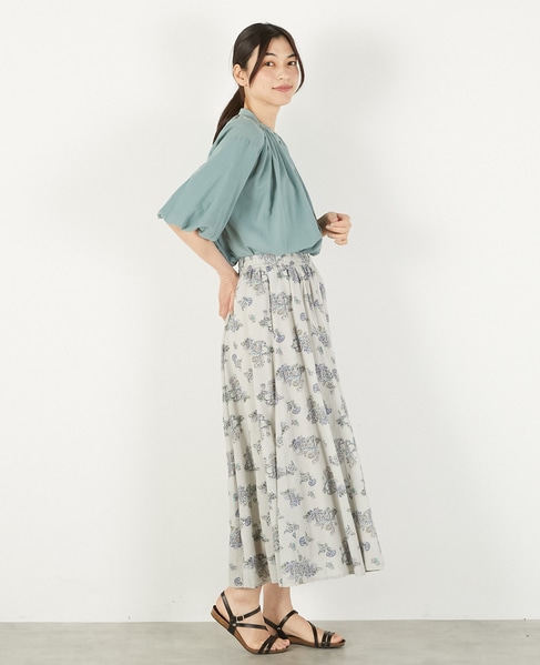 【バルーンスリーブシャツ】 詳細画像 ブルーグリーン 6