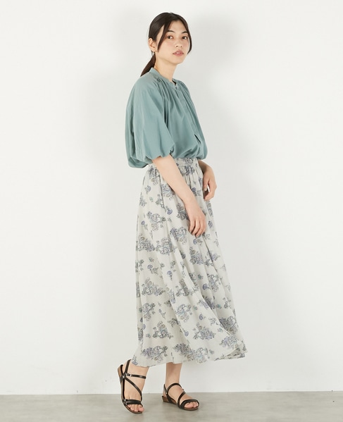 【バルーンスリーブシャツ】 詳細画像 ブルーグリーン 7