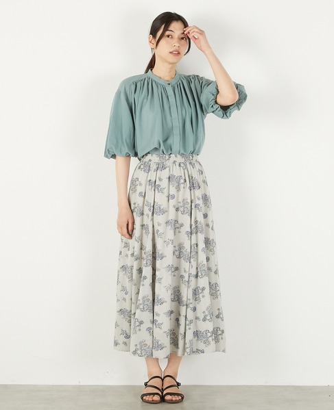 【バルーンスリーブシャツ】 詳細画像 ブルーグリーン 9