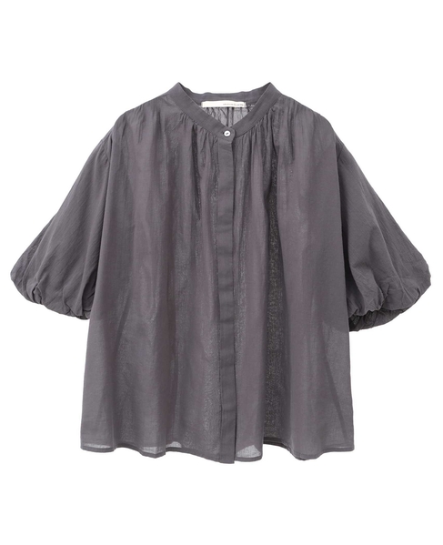【バルーンスリーブシャツ】 詳細画像 チャコールグレー 8