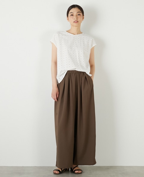 【コットンカットワーク刺しゅうブラウス】 詳細画像 オフホワイト 2