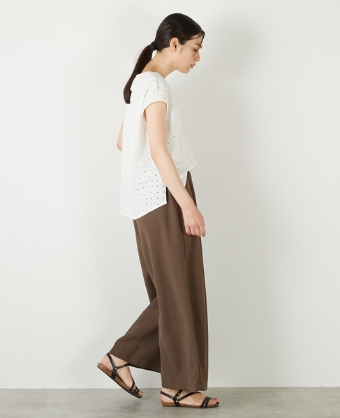 【コットンカットワーク刺しゅうブラウス】 詳細画像 オフホワイト 7