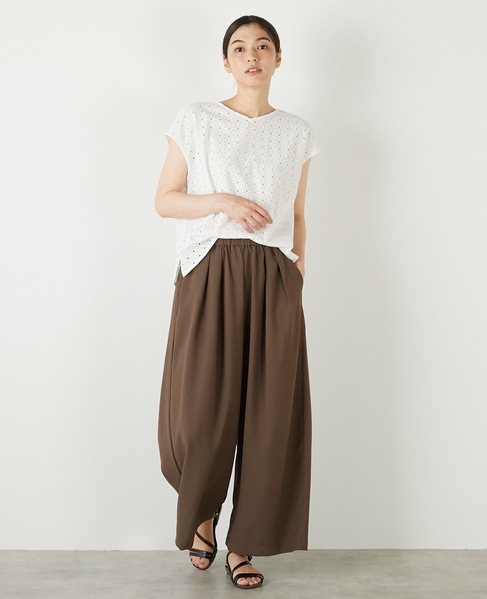 【コットンカットワーク刺しゅうブラウス】 詳細画像 オフホワイト 9