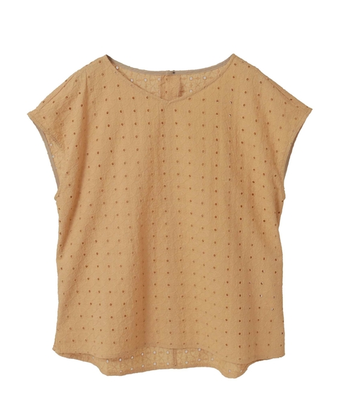 【コットンカットワーク刺しゅうブラウス】 詳細画像 イエロー 10