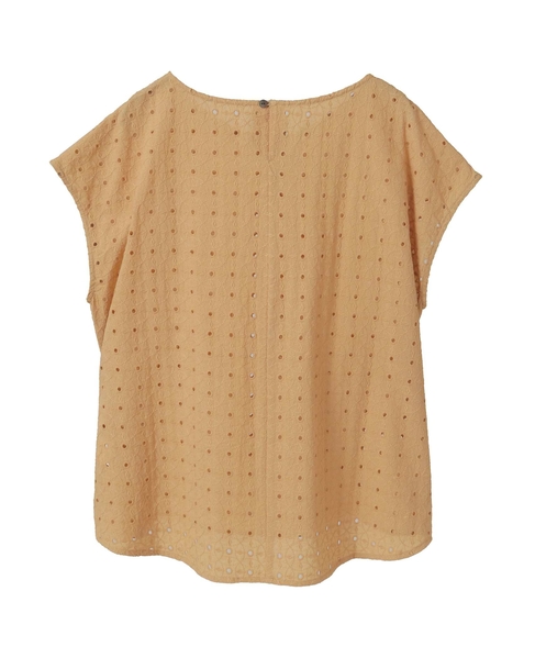 【コットンカットワーク刺しゅうブラウス】 詳細画像 イエロー 11