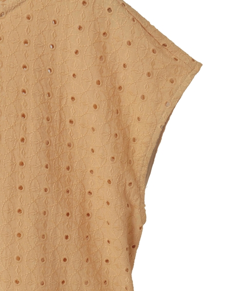 【コットンカットワーク刺しゅうブラウス】 詳細画像 イエロー 13