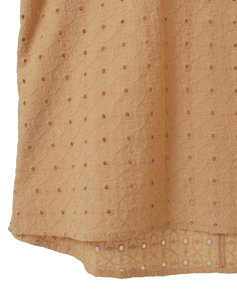 【コットンカットワーク刺しゅうブラウス】 詳細画像 イエロー 14