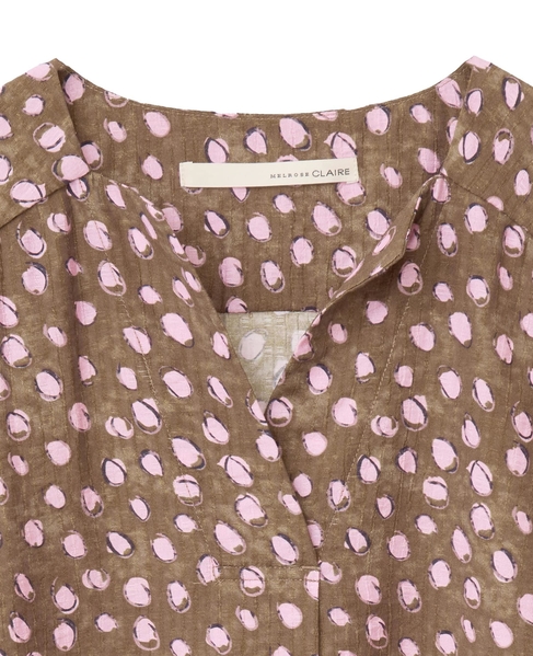 【ドットPtスクエアスキッパーブラウス】 詳細画像 ブラウン 11