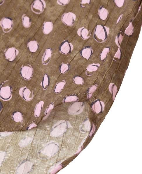 【ドットPtスクエアスキッパーブラウス】 詳細画像 ブラウン 14