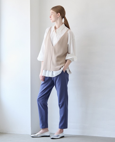 【テンセル綿麻ローン切替ギャザーシャツ】 詳細画像 オフホワイト 3