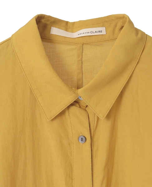 【テンセル綿麻ローン切替ギャザーシャツ】 詳細画像 マスタード 11