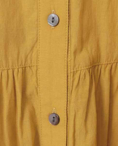 【テンセル綿麻ローン切替ギャザーシャツ】 詳細画像 マスタード 14