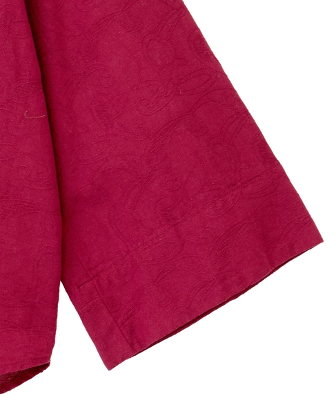 【コットンジャガードスタンドネックブラウス】 詳細画像 ボルドー 6