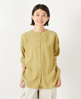 【モダールエステルクレープドロストシャツ】