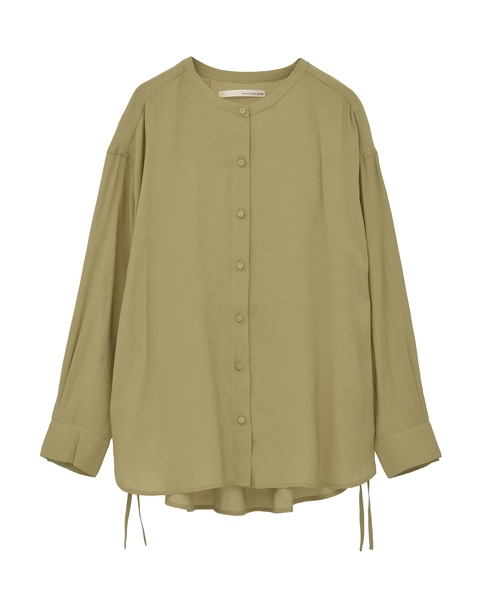 【モダールエステルクレープドロストシャツ】 詳細画像 マスタード 10