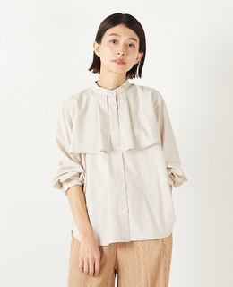 【エステルモダールブロードケープシャツブラウス】