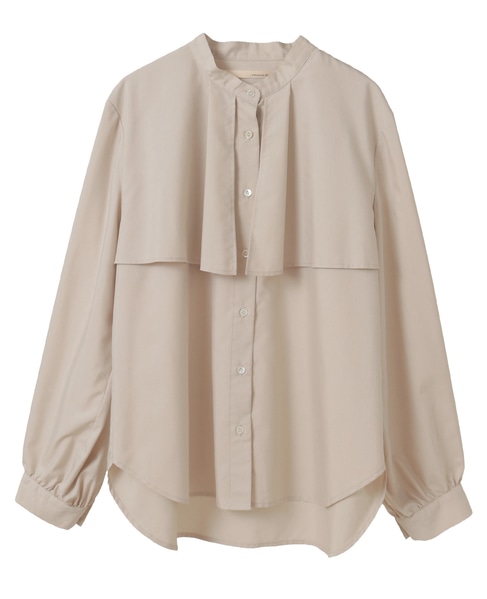 【エステルモダールブロードケープシャツブラウス】 詳細画像 ライトベージュ 10