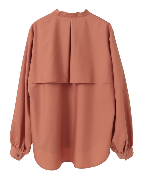 【エステルモダールブロードケープシャツブラウス】 詳細画像 テラコッタ 10