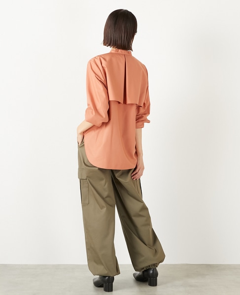 【エステルモダールブロードケープシャツブラウス】 詳細画像 テラコッタ 4