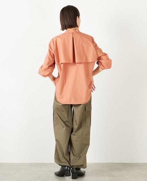 【エステルモダールブロードケープシャツブラウス】 詳細画像 テラコッタ 5