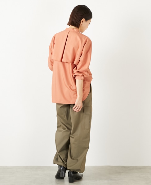 【エステルモダールブロードケープシャツブラウス】 詳細画像 テラコッタ 6