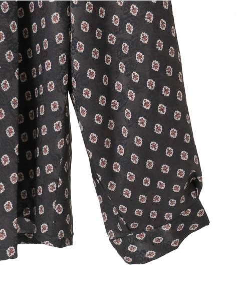 【小紋プリントタイ付きブラウス】 詳細画像 ブラック 15