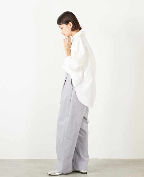 【コットンテンセルブロードレース衿シャツ】 詳細画像 オフホワイト 4