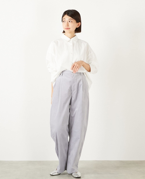 【コットンテンセルブロードレース衿シャツ】 詳細画像 オフホワイト 7