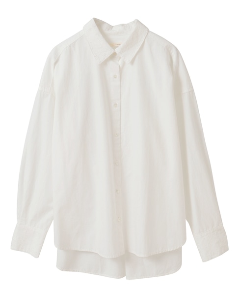 【コットンテンセルブロードレース衿シャツ】 詳細画像 オフホワイト 8